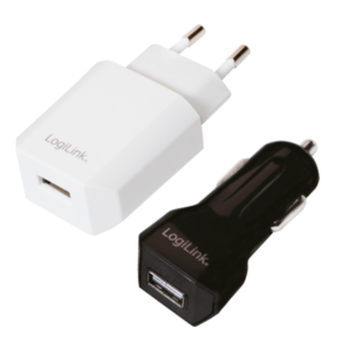 LogiLink PA0109 mobile device charger Smartphone, Tablet Black, White AC, Cigar lighter Auto, Indoor