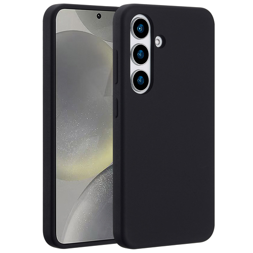Accezz Liquid Silicone Backcover met MagSafe voor Samsung Galaxy S25 Telefoonhoesje Zwart