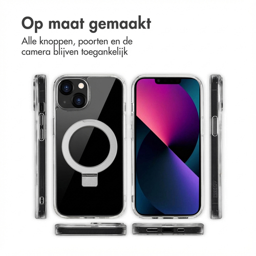 Accezz Ring Stand Backcover met MagSafe iPhone 13 - Transparant, afbeelding 7