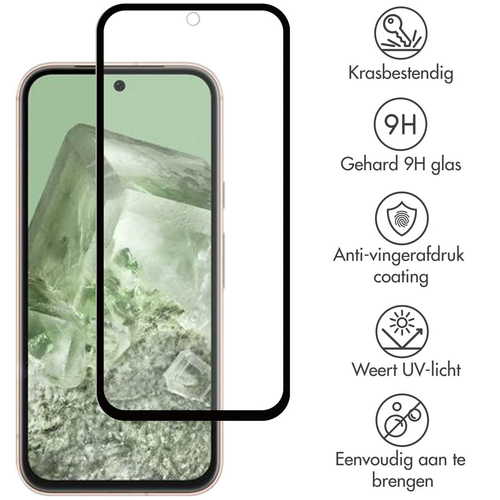 Accezz Gehard Glas Full Cover Screenprotector Google Pixel 8a - Transparant, afbeelding 2