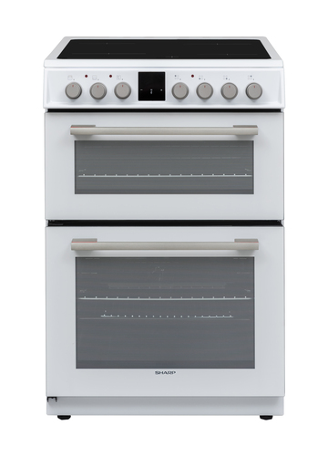 Sharp KF-66DVDD04WM1K-EN cooker Freestanding cooker Electric Ceramic hob White – image 2