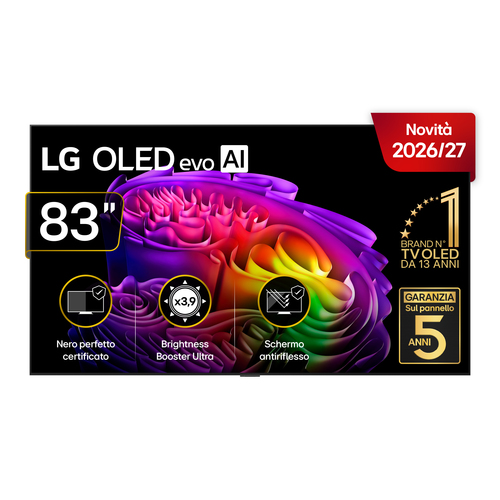 LG OLED evo AI OLED83G64LW 2.11 m (83") 4K Ultra HD Smart TV Wi-Fi Silver