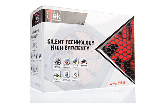 itek DESERT 750 unidad de fuente de alimentación 750 W 20+4 pin ATX ATX Negro, Rojo