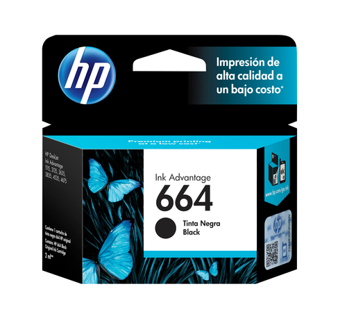 F6V29AL TINTA HP 664 F6V29AL NEGRO DESKJET 1115/3835/2135/3635 120 PAG  F6V29AL