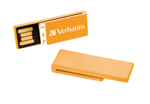 Verbatim Clip-it USB Drive 4GB Orange Multipack