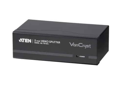 THE VS132A VIDEO SPLITTER IS A BOOSTING DEVICE THAT DUPLICATES A VIDEO SIGNAL FR
