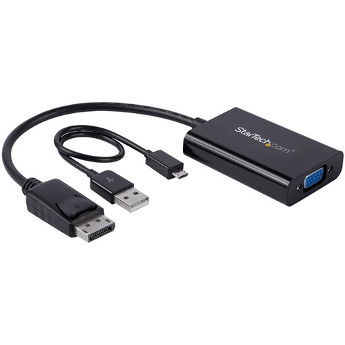 StarTech.com DisplayPort to VGA Adapter Audio – 1920x1200 – DP to VGA Converter for Your VGA Monitor or Display (DP2VGAA) Video transformer – billede 2
