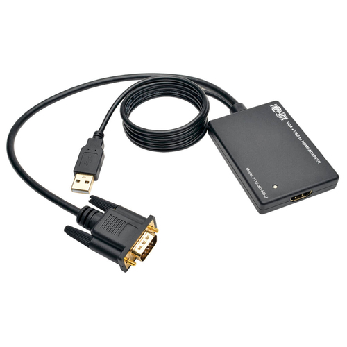 ADAPTADOR VGA A HDMI C/ AUDIO  Y ALIMENTACION POR USB - Código: P116-003-HD-U | Compra en Guadalajara