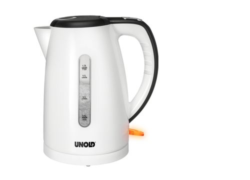 Unold Shine White elektriskās tējkanna 1,7 L 1850 W Melns, Balts