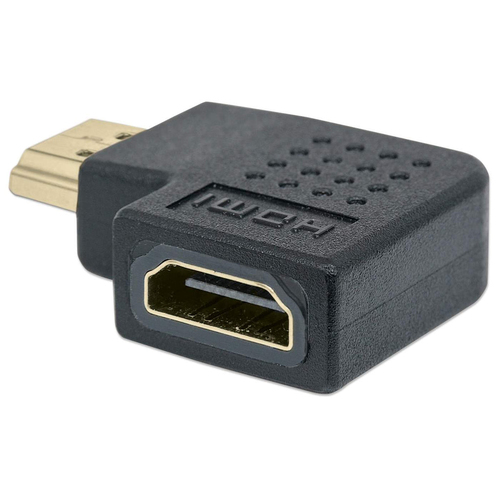 353496 Adaptador Manhattan HDMI H-M Ángulo Derecho 90 grados Color Negro 353496