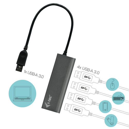 i-tec 4-Port USB 3.0 Metal Charging usb-hub, afbeelding 4