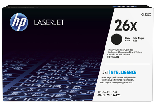 HP 26X Black High Yield Toner 9K pages for HP LaserJet Pro M402/​M426 - CF226X