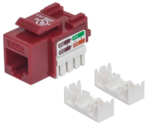 Intellinet JACK RJ45 CAT5E KEYSTONE DE IMPACTO ROJO imagen 1