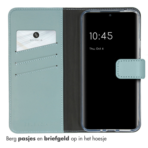 Selencia Echt Lederen Bookcase Samsung Galaxy A54 (5G) - Air Blue, afbeelding 3