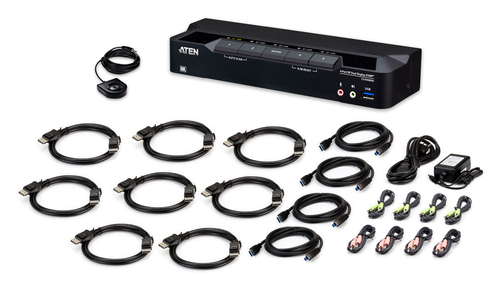ATEN 4-poorts USB 3.0 8K DisplayPort Dual-Display KVMPTM-switch (inclusief Kabels), afbeelding 4