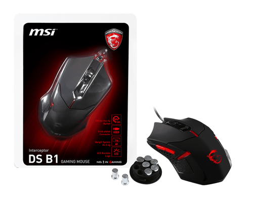 MSI Interceptor DS B1 Maus Gaming Beidhändig USB Typ-A Optisch 1600 DPI