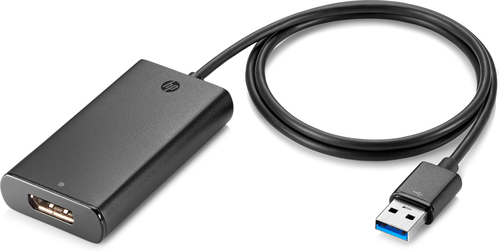 HP UHD USB Graphics Adapter USB grafiskais adapteris Melns