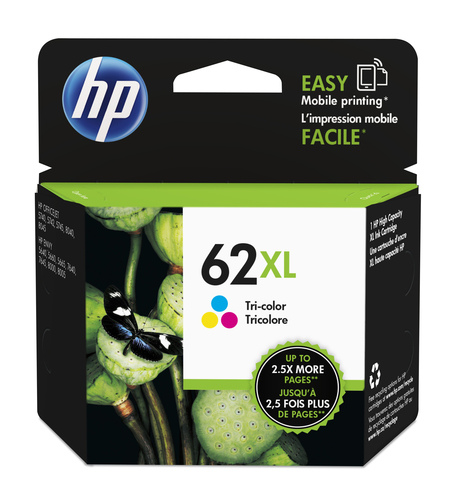 HP 62XL High Yield Tri-color Original Ink Cartridge