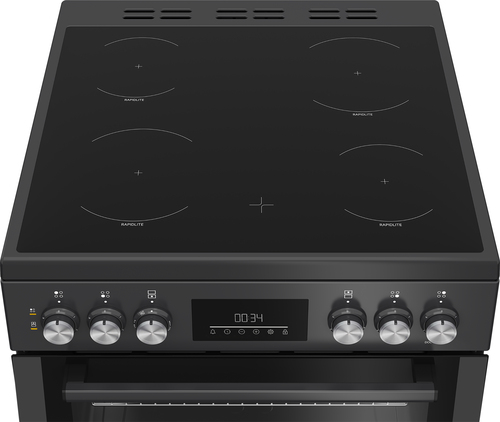 Beko AeroPerfect™ FTC6731A 60cm Wide Single Oven Electric Cooker with Ceramic Hob - Anthracite - A Rated, Grey - image 4