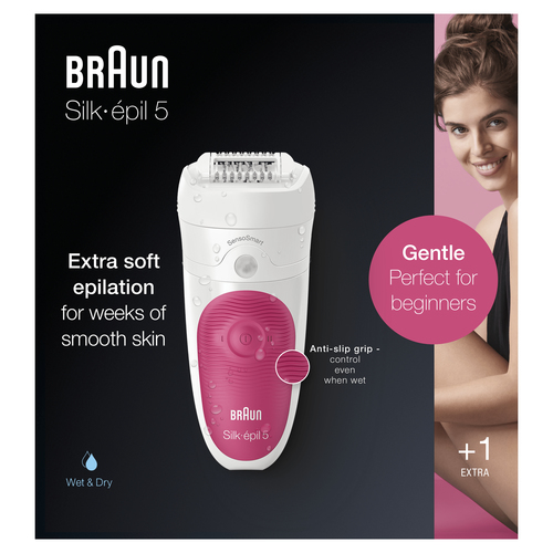 Braun Silk-épil 5 81711462 epilator 28 tweezers White, Rose – image 3