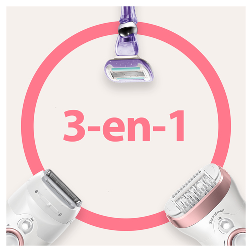 Braun Silk-épil 9 81711468 epilator 40 tweezers Rose gold, White – image 6