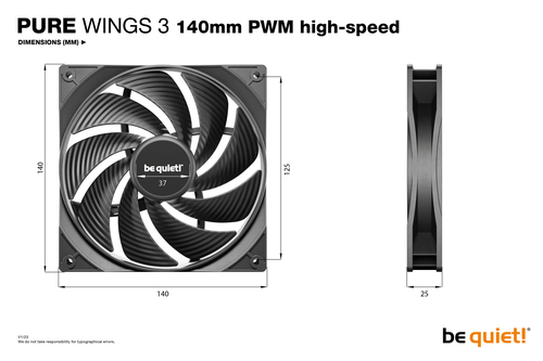 be quiet! Pure Wings 3 140mm Pwm Case Fan - image 5