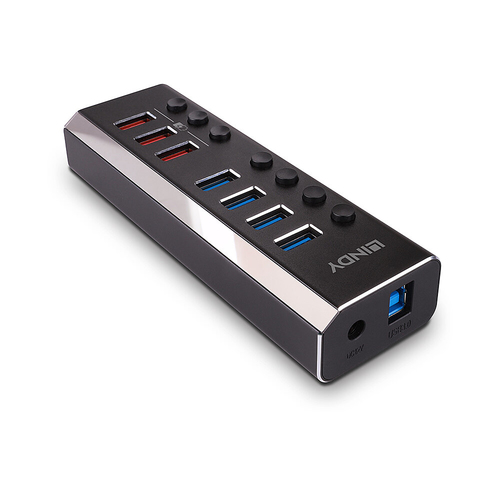 Lindy 4 Port USB 3.0 Hub with 3 Quick Charge 3.0 Ports - image 2