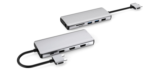 eSTUFF ES623010 хаб-разветвитель USB 3.2 Gen 1 (3.1 Gen 1) Type-C 5000 Мбит/с Алюминий