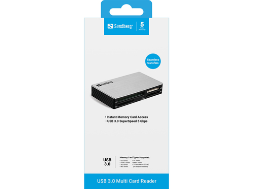 Sandberg USB 3.0 Multi Card Reader, afbeelding 2