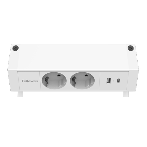 Fellowes Strommodul Schreibtisch 2xSteckdose,USB-A,USB-C wei, afbeelding 2