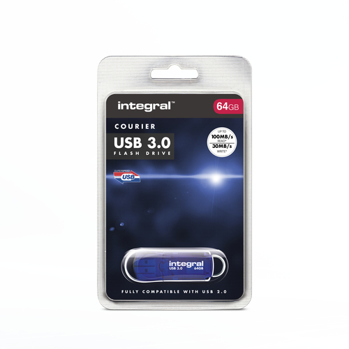 Integral 64GB USB3.0 DRIVE COURIER BLUE UP TO R-100 W-30 MBS – image 7