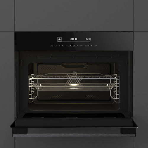 Hisense Hi6 BlackLine AirFry BIM45342ADBGUK Compact Electric Oven with Microwave - Jet Black, Black - image 2
