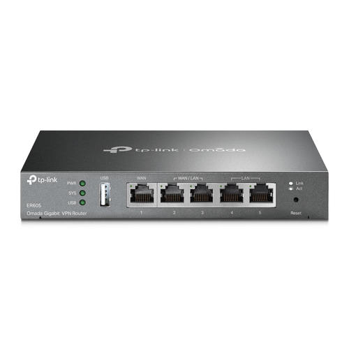 TP-Link Omada ER605 проводной маршрутизатор Гигабитный Ethernet Черный