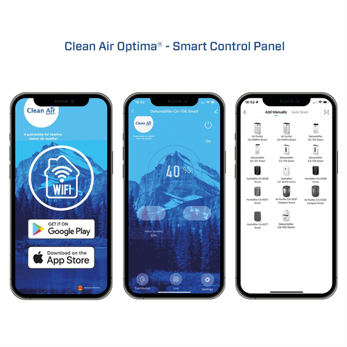 Clean Air Optima CA-702 Smart luchtontvochtiger Luchtontvochtiger Wit, afbeelding 5