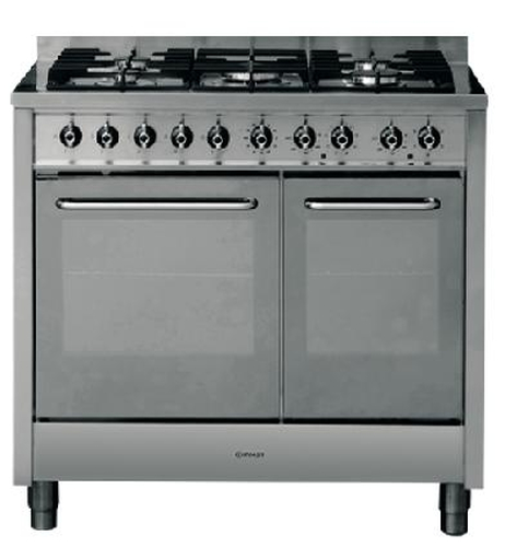 Indesit KP900GX cooker Freestanding cooker Gas Stainless steel