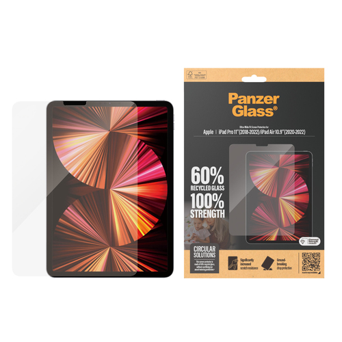PanzerGlass ® Screen Protector iPad Pro 11'' (2018-2022) | iPad Air 10.9'' (2020, 2022) | Ultra-Wide Fit, Apple, Apple - iPad Air 10.9'' (2022), Apple