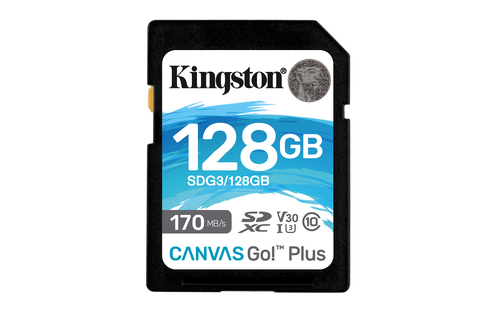 MEMORIA SD SDXC KINGSTON 128GB SDG3/128GB CANVAS GO PLUS UHS-I CLASE10 - SDG3/128GB