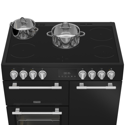 Hotpoint RH90CA20B cooker Gas Ceramic hob Black – image 6