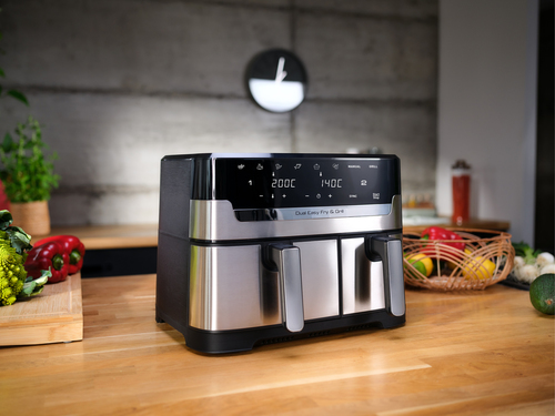 Tefal EY905D Easy Fry & Grill Dual Airfryer Grijs, afbeelding 4