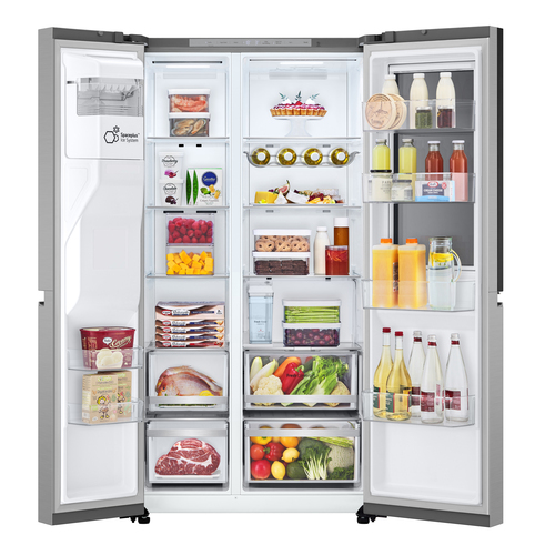 LG InstaView™ GSXE81PYBD American Style Smart Fridge Freezer - Prime Silver - D Rated – image 2