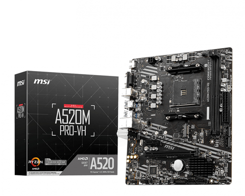 MSI A520M PRO-VH материнская плата AMD A520 Разъем AM4 Микро ATX
