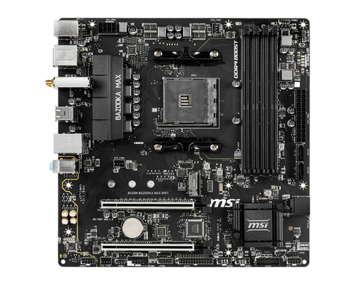 MSI B450M BAZOOKA MAX WIFI материнская плата AMD B450 Разъем AM4 Микро ATX