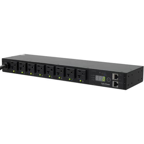 CyberPower PDU20SW8FNET power distribution unit (PDU) 8 AC outlet(s) 1U Black