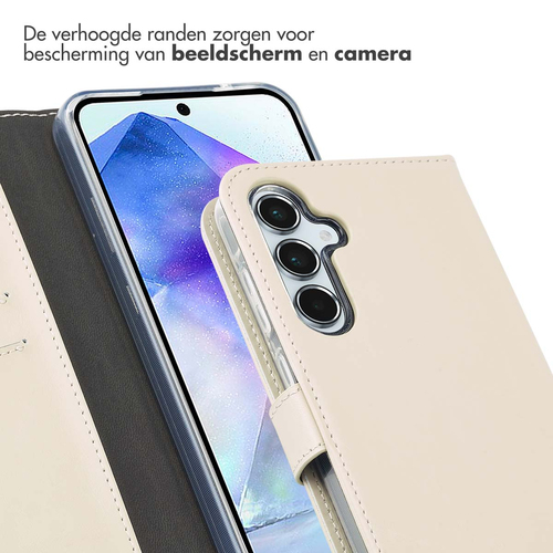 Selencia Echt Lederen Bookcase Samsung Galaxy A55 - Greige, afbeelding 4