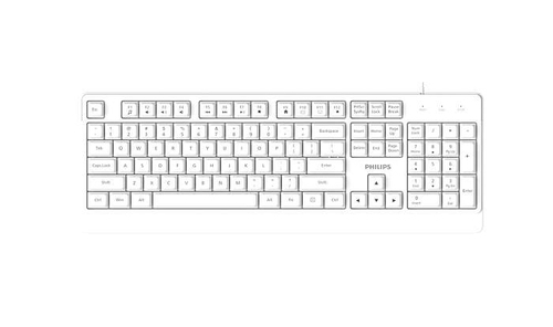 Philips 2000 series SPK6247W/93 keyboard Office USB QWERTY English White