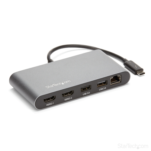 StarTech.com Dual 4K Monitor Mini Thunderbolt 3 Dock with HDMI - Mac & Windows Docking Station - Discontinued, Limited Stock, & Replaced by TB3DKM2HDL (TB3DKM2H – image 7