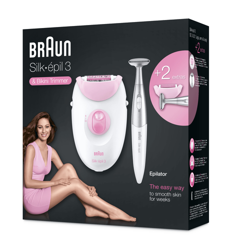 Braun Silk-épil 3 81647009 epilator 20 tweezers White, Rose – image 3