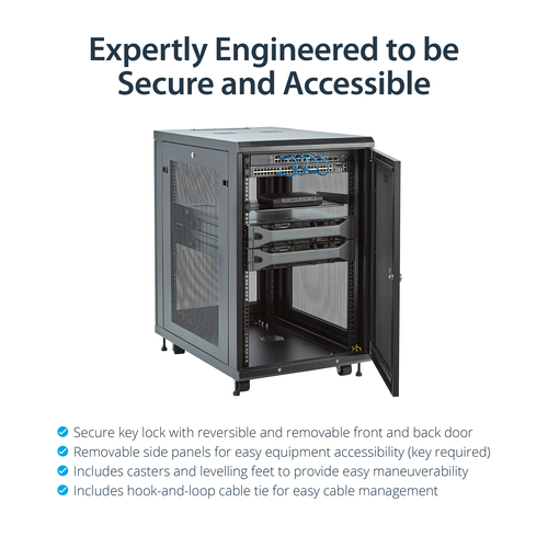 StarTech.com 18U Enterprise-Grade Server Rack Cabinet Kit – image 9