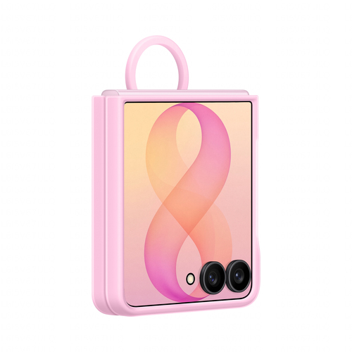 Samsung Galaxy Z Flip 8 Siliconen Back Cover met Magneet Roze, afbeelding 3