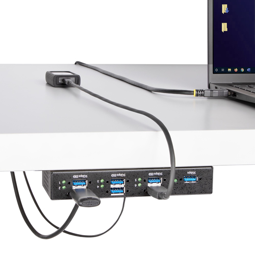 StarTech.com 7-Port Managed USB Hub with 7x USB-A, Heavy Duty with Metal Industrial Housing, ESD & Surge Protection, WallDeskDin-Rail Mountable, USB, afbeelding 10